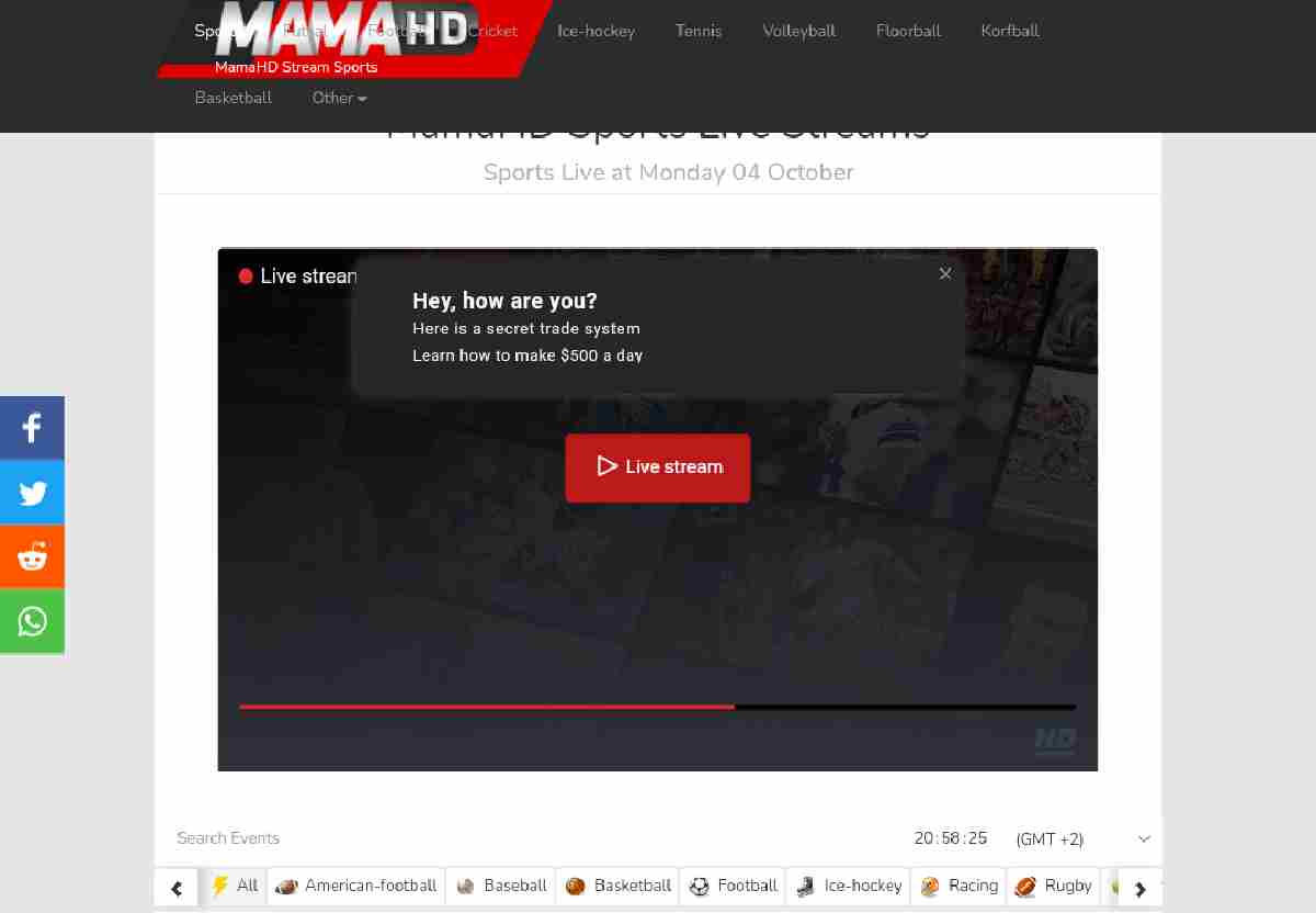 MamaHD Best Free Sports Streaming Website